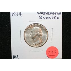 1934 Washington Quarter, AU