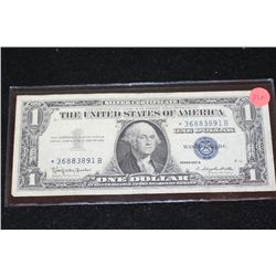 1957-B US Silver Certificate $1, Blue Seal, Star Note