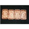 Image 2 : 2012 Copper Ingot, .999 Fine 1 Oz., lot of 4
