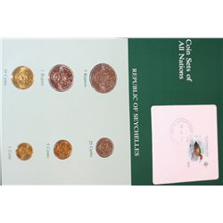Republic of Seychelles; Coin Sets of All Nations W/Stamp dated 1984