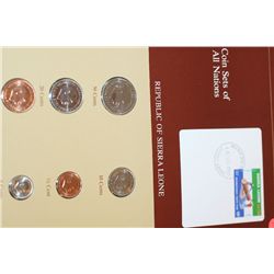 Republic of Sierra Leone; Coin Sets of All Nations W/Stamp dated 1985