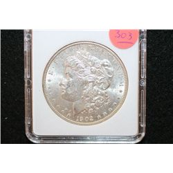 1902-O Silver Morgan $1, MCPCG Graded MS62