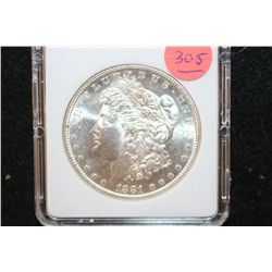 1881-S Silver Morgan $1, MCPCG Graded MS63