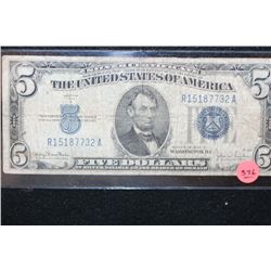 1934-D US Silver Certificate $5, Blue Seal