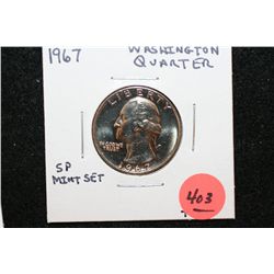 1967 Washington Quarter, SP Mint Set
