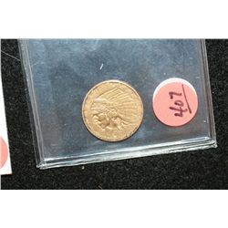 1910 Indian Chief $2 1/2 Gold Coin
