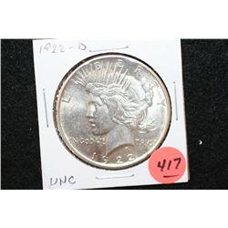 1922-D Peace $1, UNC