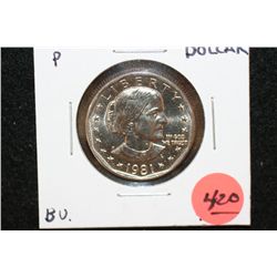 1981-P Susan P. Anthony $1, BU