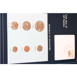 Republic of Singapore; Coin Sets of All Nations W/Stamp dated 1984