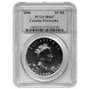 Image 1 : 2000 PCGS MS-67  Canadian Maple $5 Silver "Fireworks Privy" Registry Coin