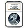 Image 1 : 2001-W NGC PR69UCAM American Silver Eagle     Proof Ultra Cameo