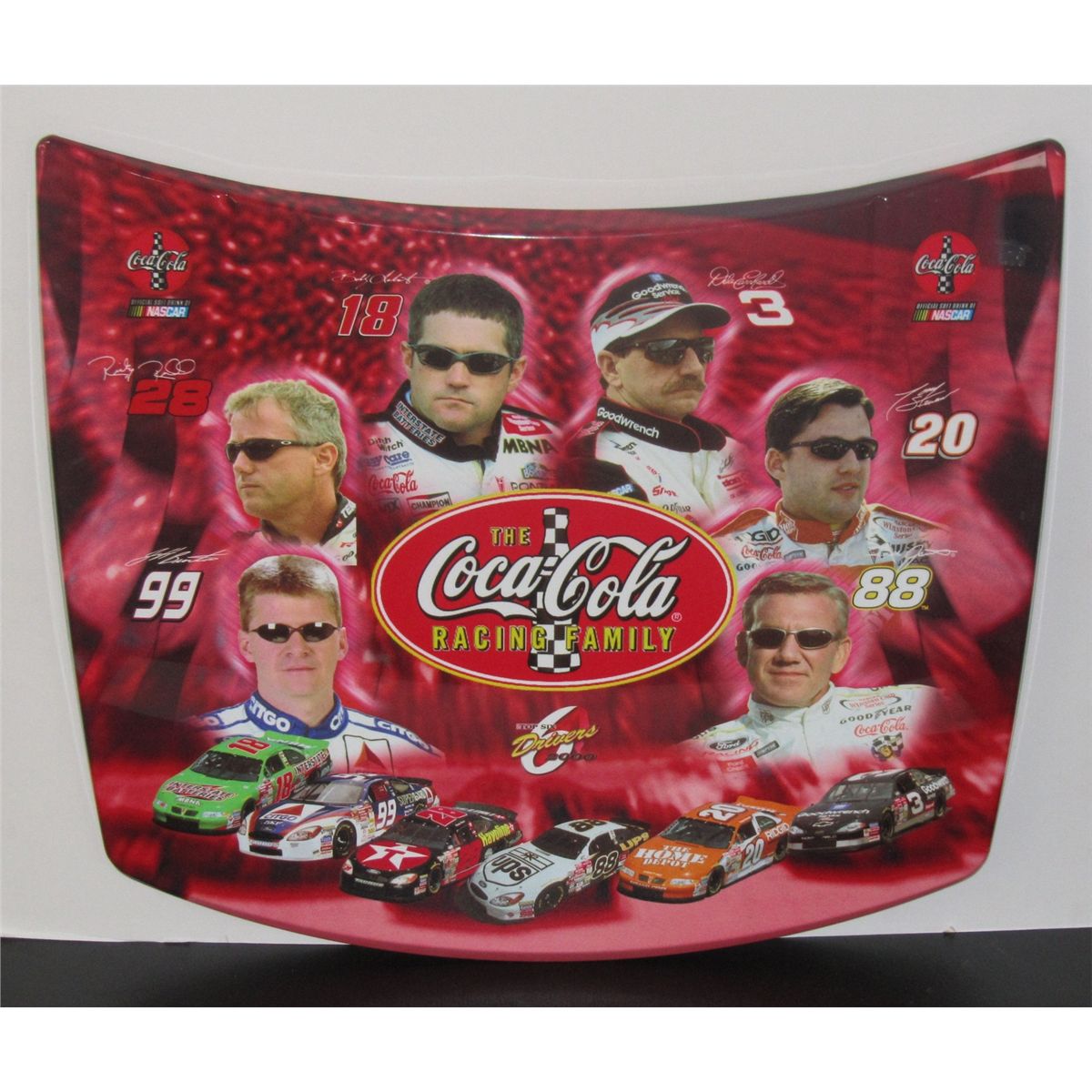 HIREV Tribute Series Nascar Top 6 Drivers 2000 Mini Hood Wall Hanging