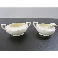 Vintage Homer Laughlin USA M40N8 Creamer and Sugar Bowl