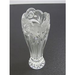7" Tall Leaded Glass Crystal Vase