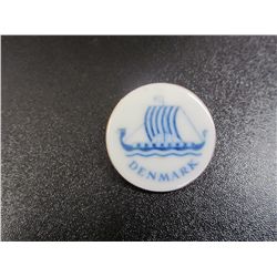 Bing & Grondahl Copenhagen 1 1/2" Ceramic Denmark Pin
