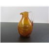 Image 1 : 6" Vintage Crackle Glass Double Handled Pitcher