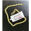 Image 1 : New - 7" Gold Colored Rope Bracelet