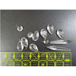 Lot of Vintage Glass Lamp Crystals