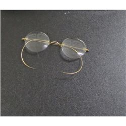 Vintage Round Wire Style Bifocals - May Be Gold, Markings are Too Worn To Read