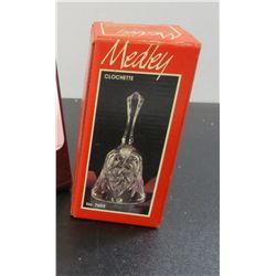 1985 Medley Petite Bell N0. 7652, 24% Full Lead Crystal In Original Box