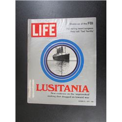 Life Magazine October 13, 1972 - Lusitania, Unprovoked Sinking That Dragged Us Toward War