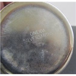 Oneida Silversmiths Creamer With Attached Lid, Silver-plated