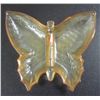 Image 1 : Pressed Glass, Peach Opalescent Butterfly