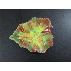6" X 4" Leaf Pattern Trinket Plate, Printed 701 On Back (possibly Majolica)