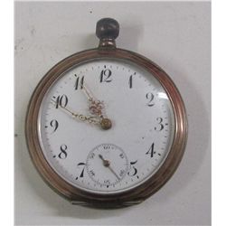 Cuivre Ladies Pocket Watch, Key Wind. Late 1800's. No Key, Has Not Been Tested. Case Is Silver