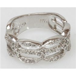 Natural 3.69g CZ Ring .925 Sterling Silver