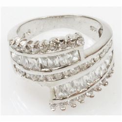 Natural 5.23g CZ Ring .925 Sterling Silver