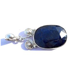 Natural 42.35 ctw Sapphire .925 Sterling Pendant