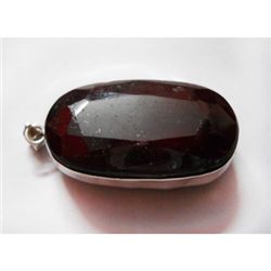 Natural 200 CTW. Ruby Oval Pendant .925 Sterling Silver