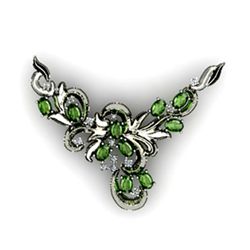 Genuine 12.25 g Green Tourmaline .925 Sterling Pendant