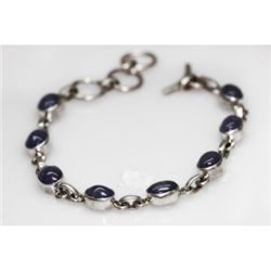 NATURAL 11.72 GRAMS TANZANITE OVAL BRACELET .925 STERLI