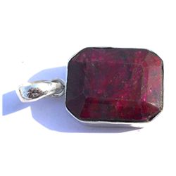 Natural 42.4 ctw Ruby .925 Sterling Pendant