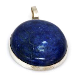 Natural 149.65 ctw Lapis Oval .925 Sterling Pendant