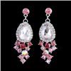 Image 3 : Immaculate Pink Swarovski Crystal Teardrop Choker Neckl