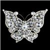 Image 1 : Charming Clear Swarovski Crystal Butterfly Brooch Pin P
