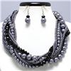 Image 1 : Chunky High Fashion Beaded Necklace