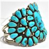Image 2 : Old Pawn Turquoise Needlepoint Sterling Silver Cuff Bracelet - JMW