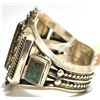 Image 3 : Old Pawn Spider Web #8 Number Eight Turquoise Sterling Silver Cuff Bracelet - Wallace Jr.