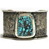 Image 1 : Old Pawn #8 Number Eight Turquoise Sterling Silver Cuff Bracelet - Francis