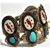 Image 2 : Old Pawn Multi-Stone Cardinal Sterling Silver Cuff Bracelet