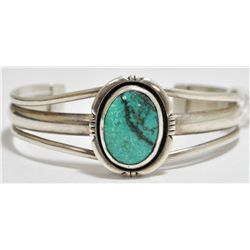 Old Pawn Turquoise Sterling Silver Cuff Bracelet