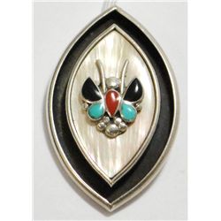 Old Pawn Multi-Stone Butterfly Pendant - Ivan J Tsethlikai