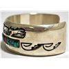 Image 3 : Navajo Multi-Stone Sterling Silver Running Horses Cuff Bracelet