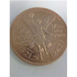 1 OZ GOLD 14K MEXICO 50 PESOS COIN