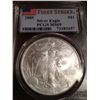 Image 1 : 2005 PURE SILVER AMERICAN EAGLE, PCGS MS-69 FIRST STRIKE