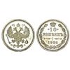 Image 1 : Russia. Nicolas II. AR 10 Kopecks 1916. BU